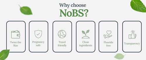NOBS (No Bad Stuff) Toothpaste Tablets - Nano Hydroxyapatite, Fluoride & Plastic Free, Eco & Travel Friendly - Remineralize with NHA (1 Month)