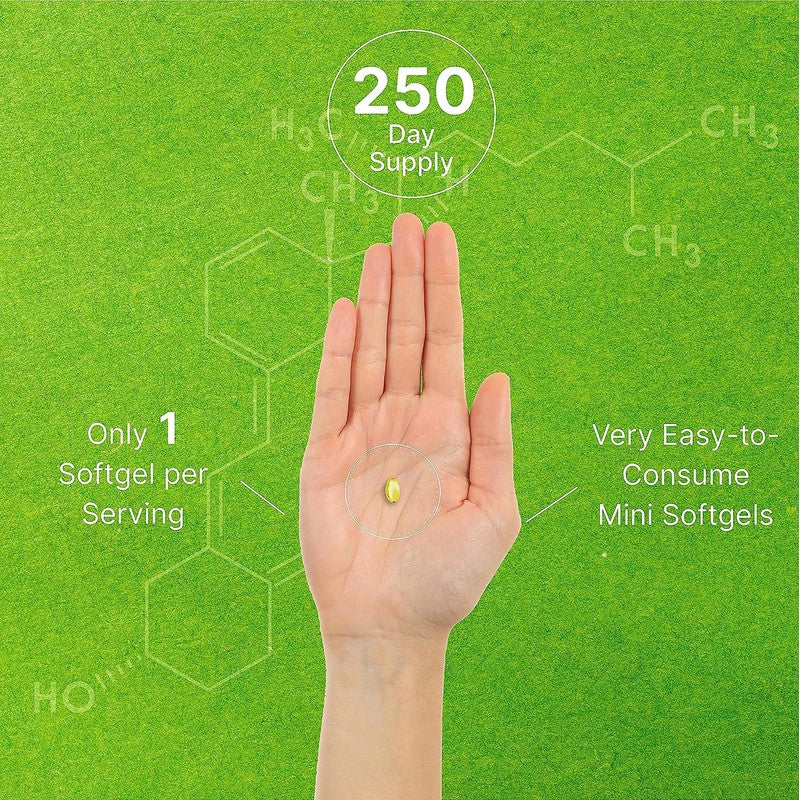 DEAL SUPPLEMENT Vitamin D3 K2 5000IU Softgel, 2-1 Complex, 250 Count