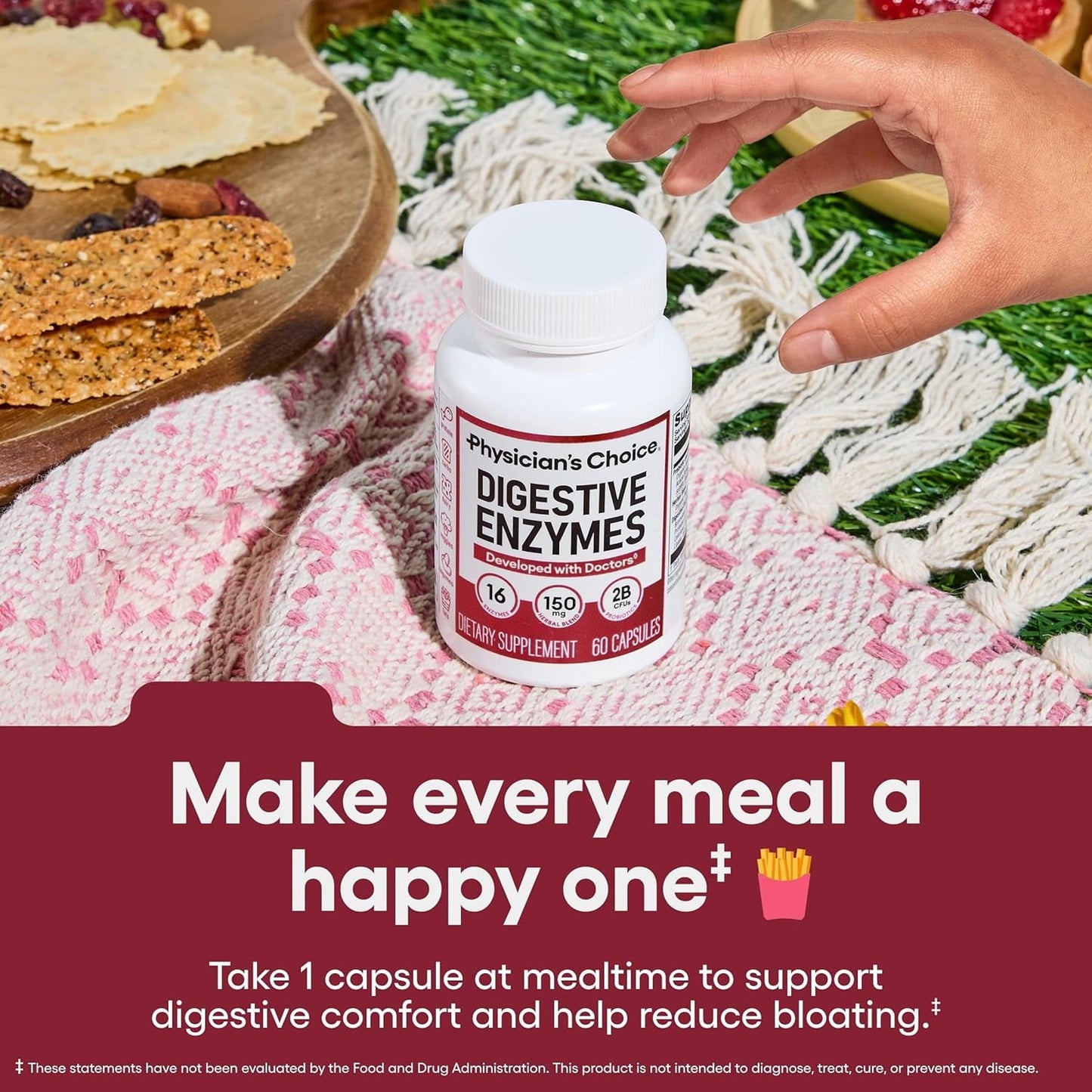 Physician's Choice Digestive Enzymes, Digestive & Gut Health, Bloating & Meal Time Discomfort, Men and Women, 30 Count-Shop