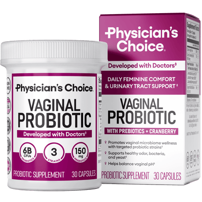 Physician's Choice Vaginal Probiotic for Women – 6B CFU, pH Balance, Odor Control, 30 count