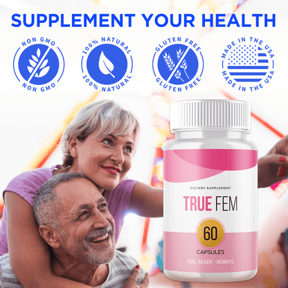True Fem Pills Advanced Formula General Women's Health Support Hormonal Balance 60 Capsules