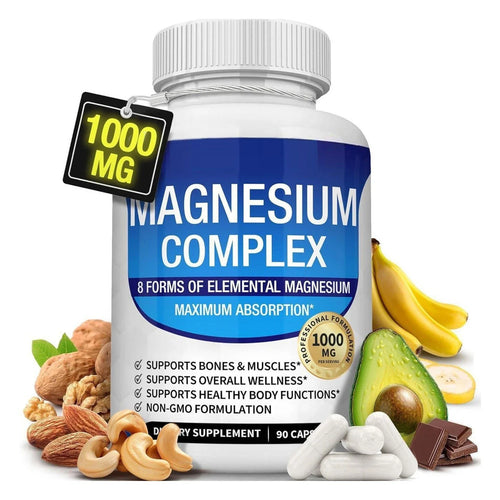 Magnesium Glycinate complex 1000mg - 90 Capsules | 8-Month Supply
