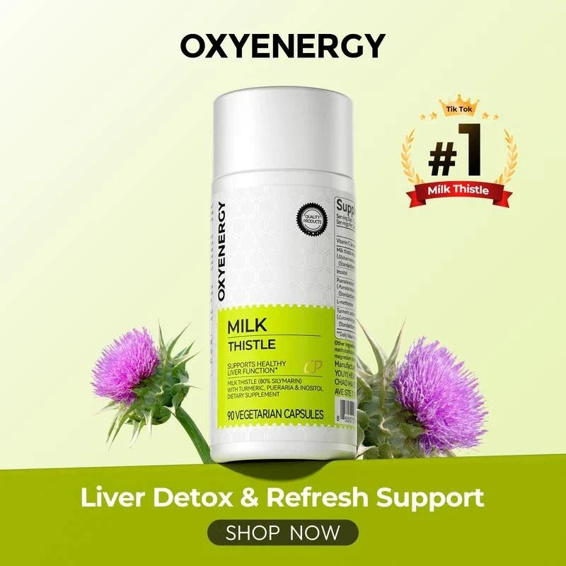 Oxyenergy Milk Thistle Liver Detox & Colon CleanseNatural Liver Health Support w