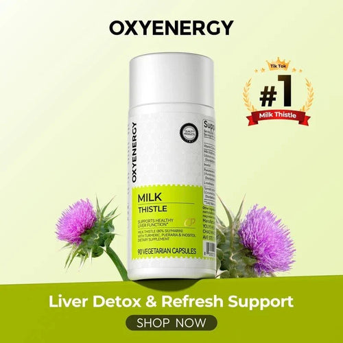 Oxyenergy Milk Thistle Liver Detox & Colon CleanseNatural Liver Health Support w