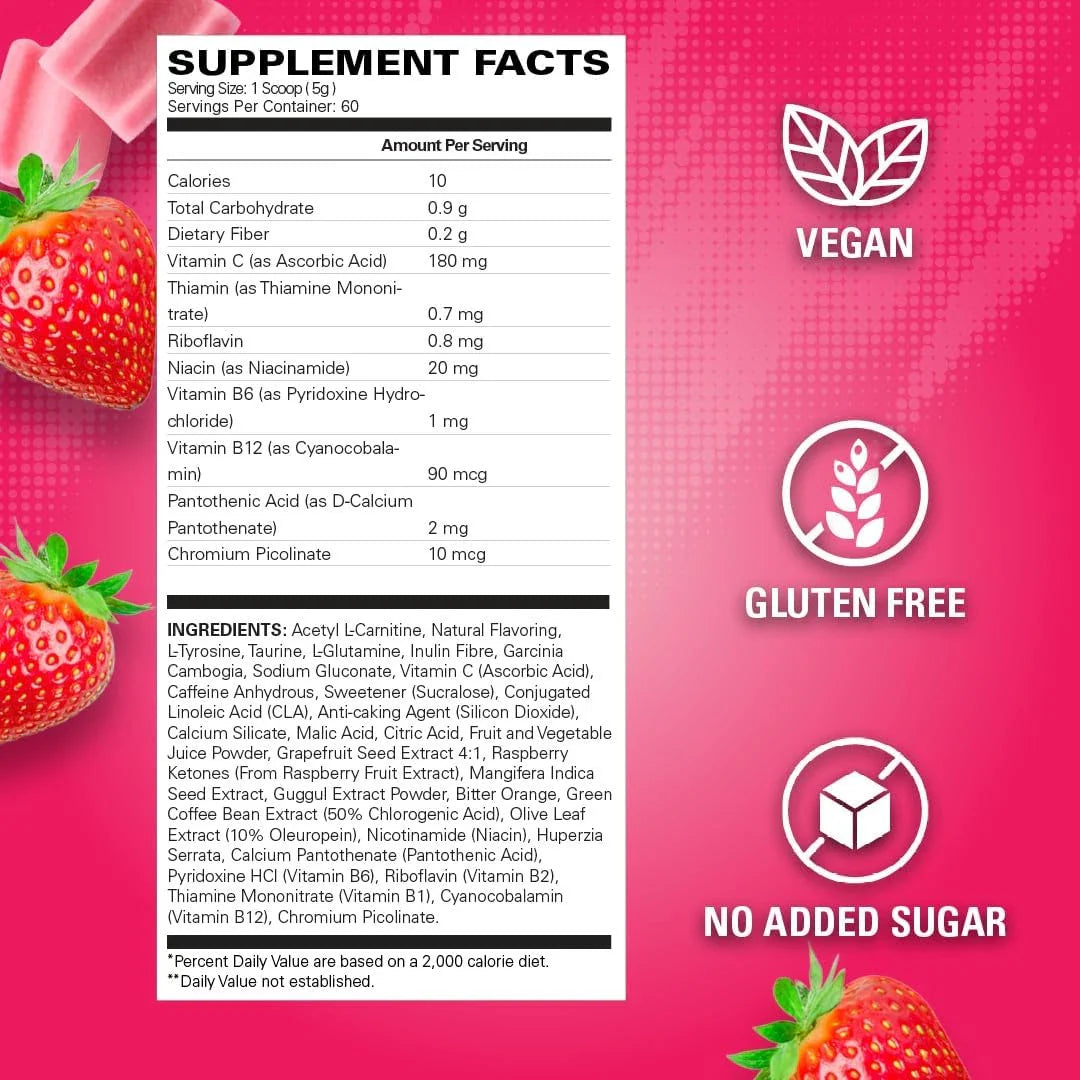 Oxyshred Pre Workout Powder - Preworkout Powder with L Glutamine & Acetyl L Carn