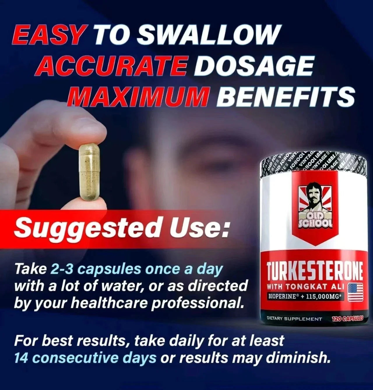 NEW Turkesterone120 Capsules - Non-GMO & Gluten Free Supplement-Shop