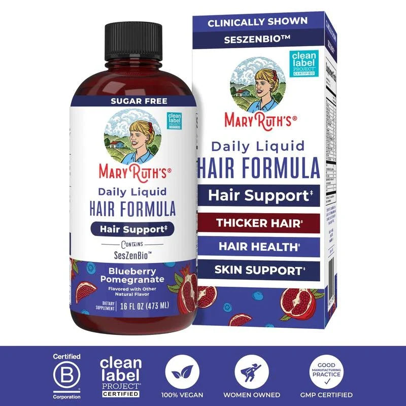 MaryRuth's Daily Liquid Hair Formula - Hair Support - Thicker Hair for Women16oz