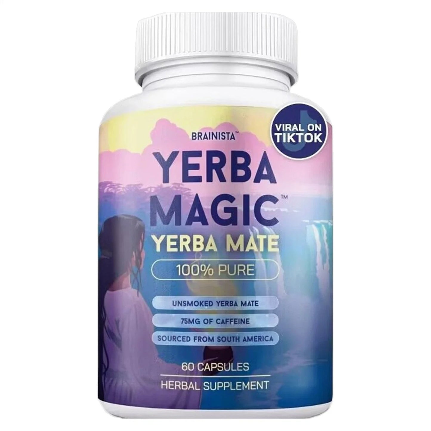 Yerba Magic Yerba Mate Pure 60 Capsules Clean Energy Gut Health Brainista