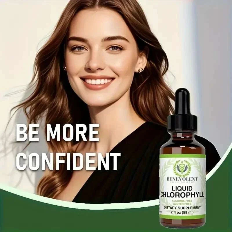 Benevolent Chlorophyll Liquid Drops Organic Detox & Immune Support, 2 Oz Drops