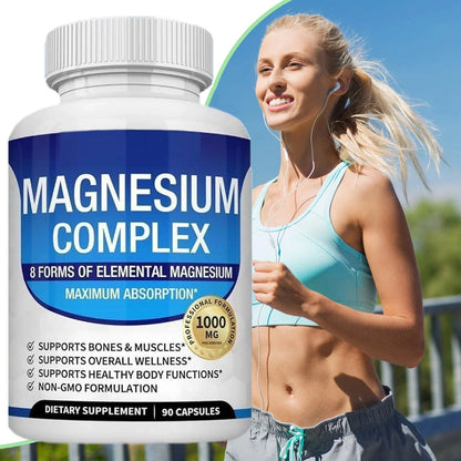 Magnesium Glycinate complex 1000mg - 90 Capsules | 8-Month Supply