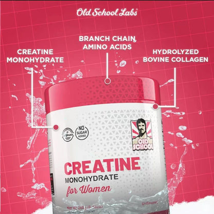 Old School Labs® Creatine Monohydrate for Women – 240g (30 Servings)