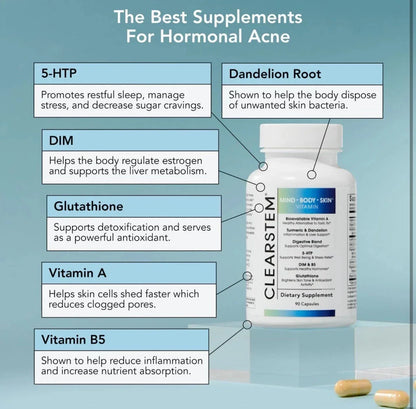 Clearstem (age+acne) MIND-BODY-SKIN Vitamin 90 Capsules