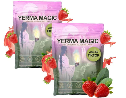 Gift Yerma Magic Yerma Mate Instant Tea Powder-Strawberry Flavor-30 Servings